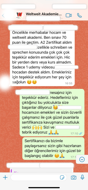 Öğrenci whatsapp üzerinden gödnerdiği yorum