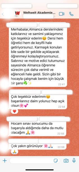 Öğrenci whatsapp üzerinden gödnerdiği yorum