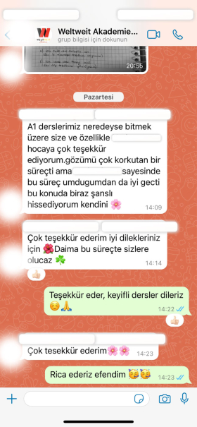 Öğrenci whatsapp üzerinden gödnerdiği yorum